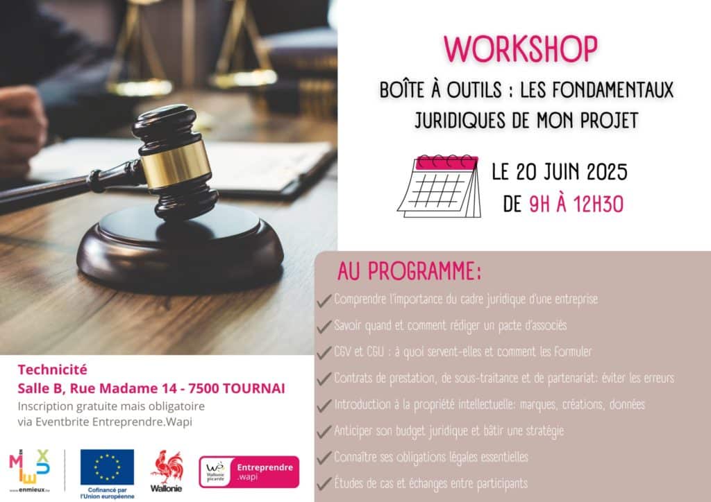 Workshop – Boîte à Outils: Les fondamentaux juridiques de mon projet