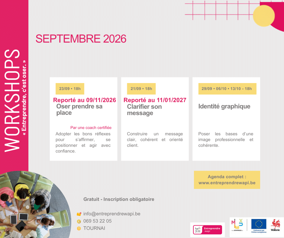 Workshops – Septembre 2026